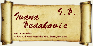 Ivana Medaković vizit kartica